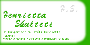 henrietta skulteti business card